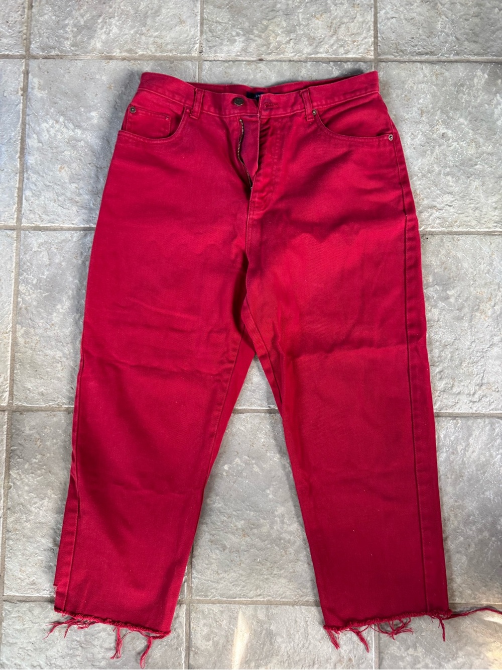bill blass Men's Red Relaxed Jeans